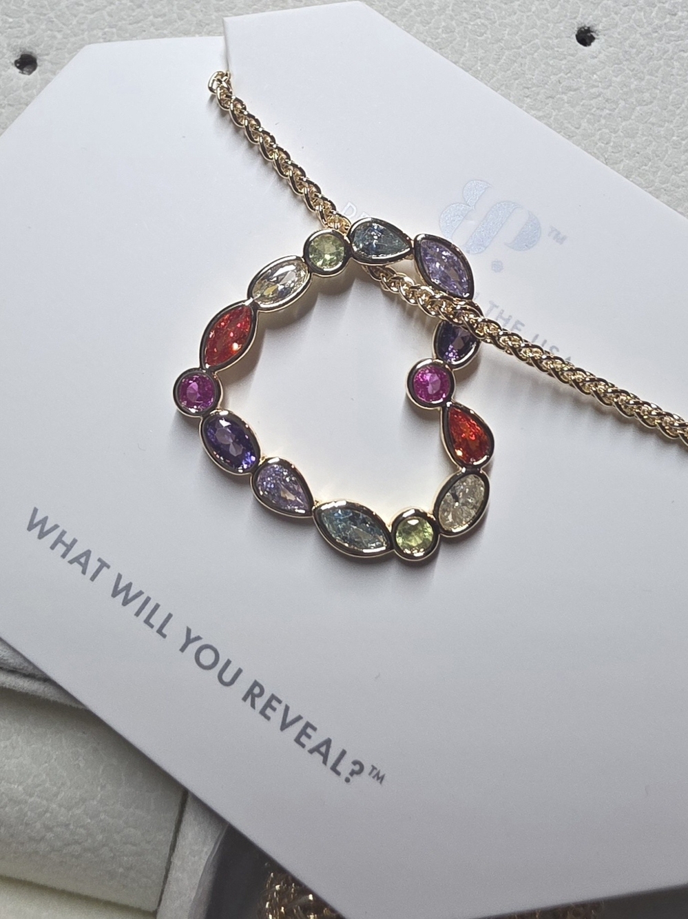 BP Multi-Stone Circle Pendant Necklace in Gold